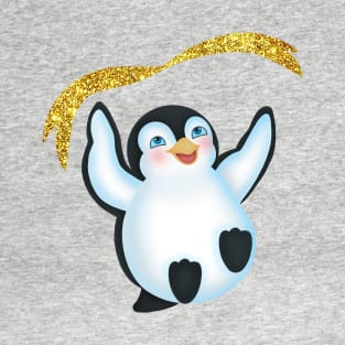 Cute penguin throws the ribbon T-Shirt